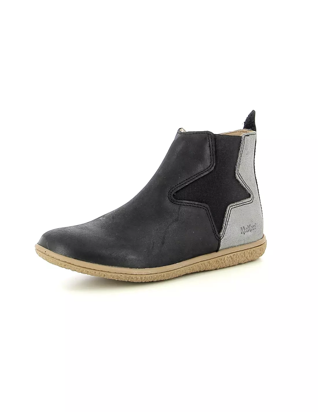 KICKERS VERMILLON NOIR ARG 744611 - Bottes Noirargent