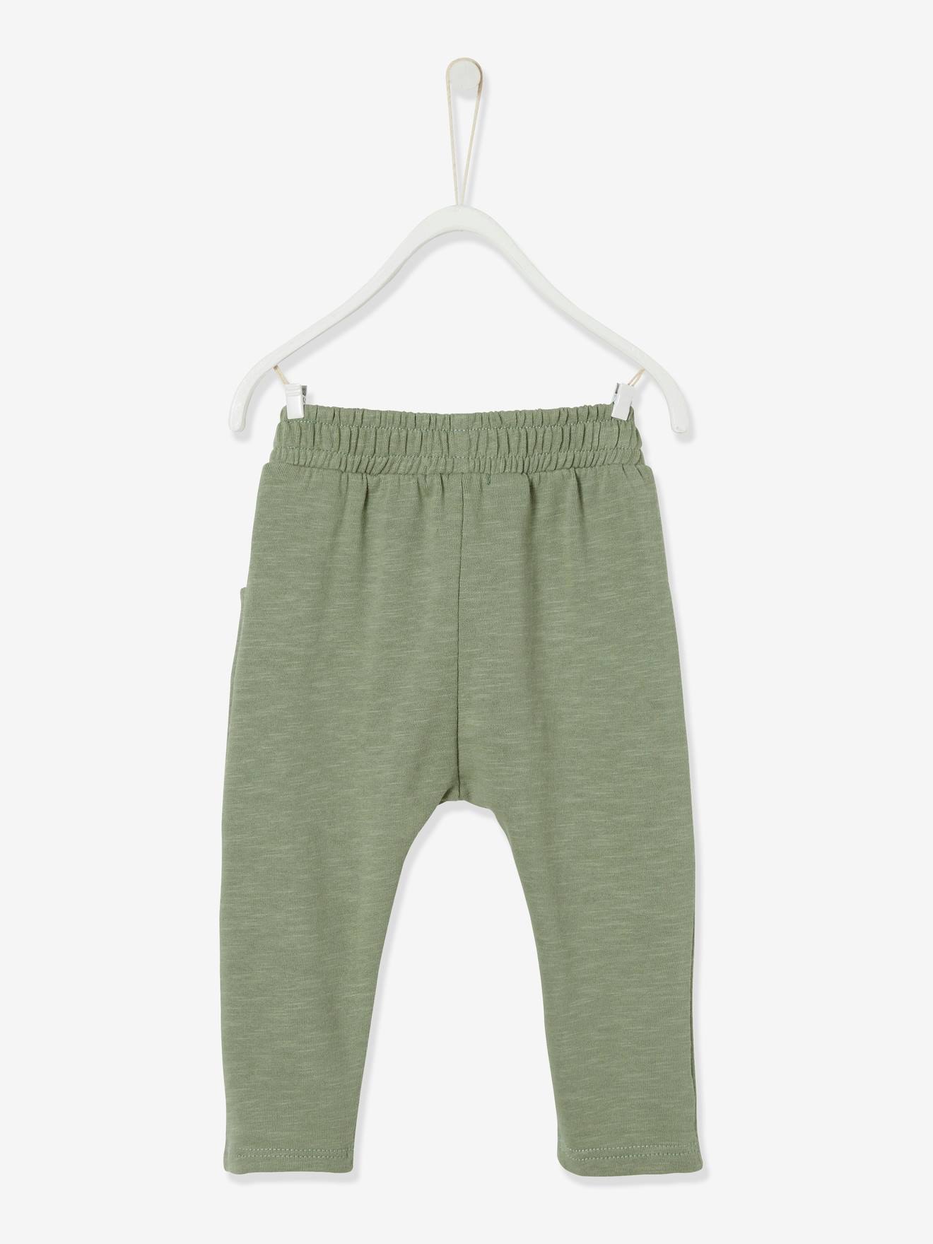 Calça de lã lisa bege claro para bebê menino