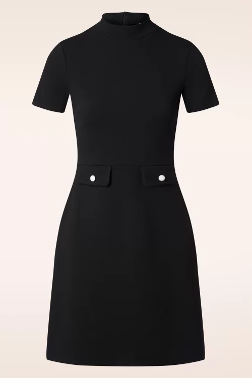 Vintage Chic for Topvintage Tammy a-lijn jurk in zwart