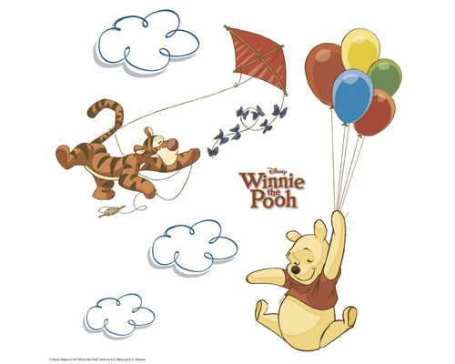 Raamsticker Disney Edition 4 Disney Winnie de Poeh 31 x 31 cm oranje