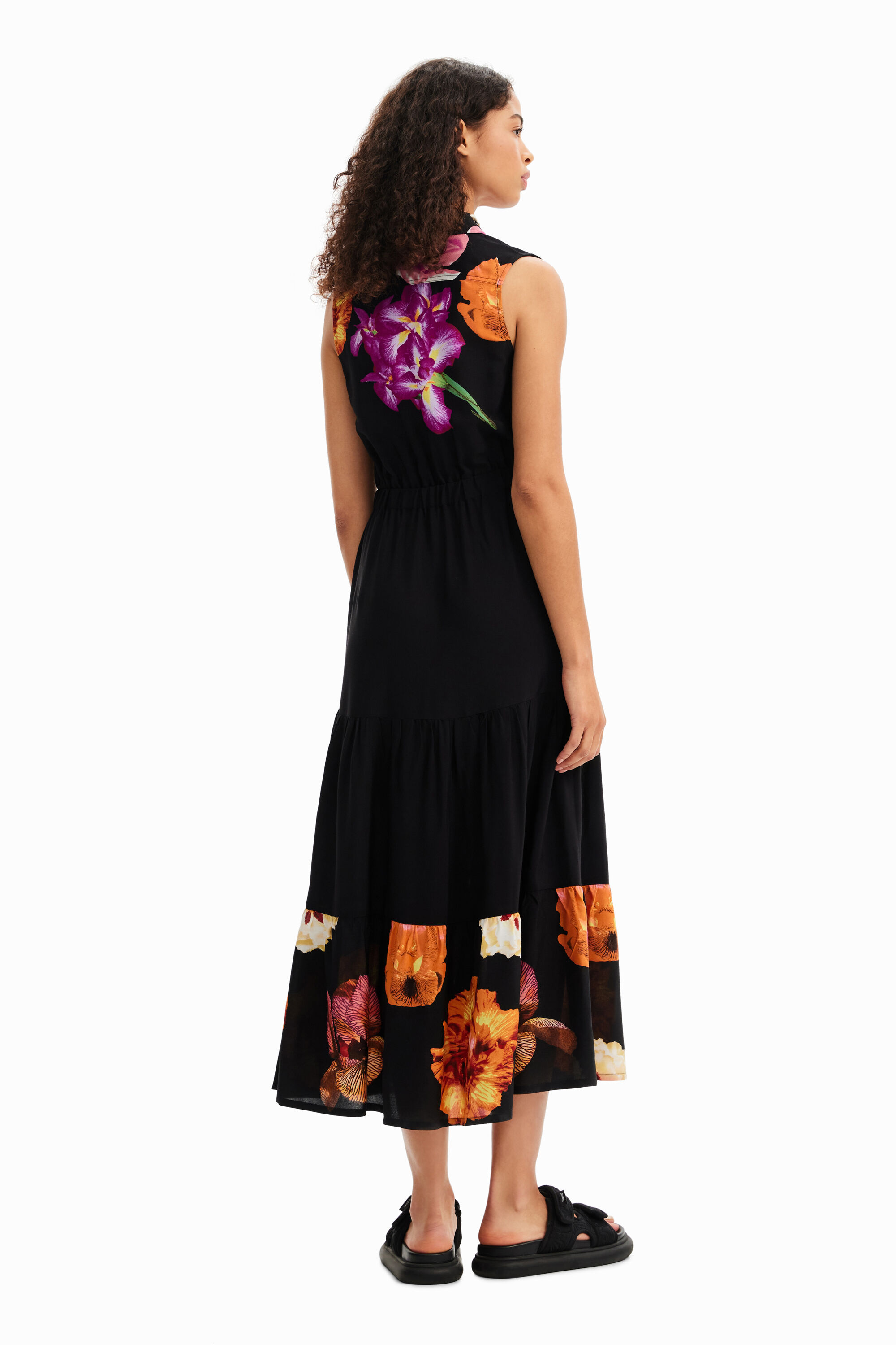 Robe chemise longue fleurs M. Christian Lacroix