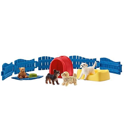 Schleich Farm World - Løbegård Til Hvalpe - 13 Teile - 42480