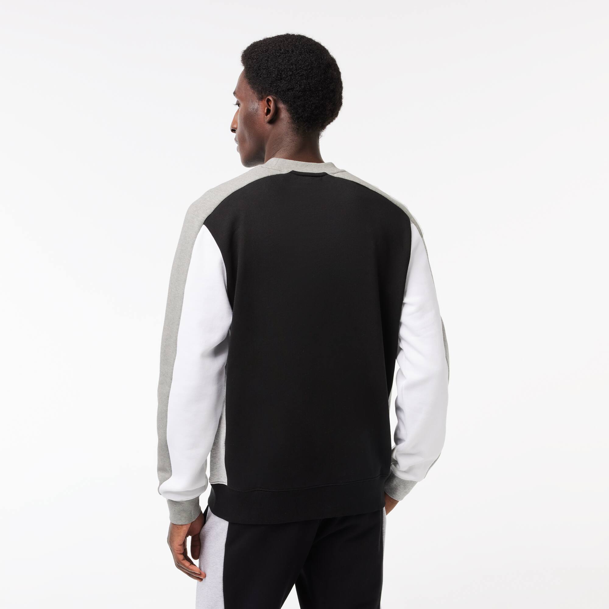 Jogger Sweatshirt aus aufgerautem Fleece mit Colourblock Sweatshirts - Schwarz - Lacoste - Herren