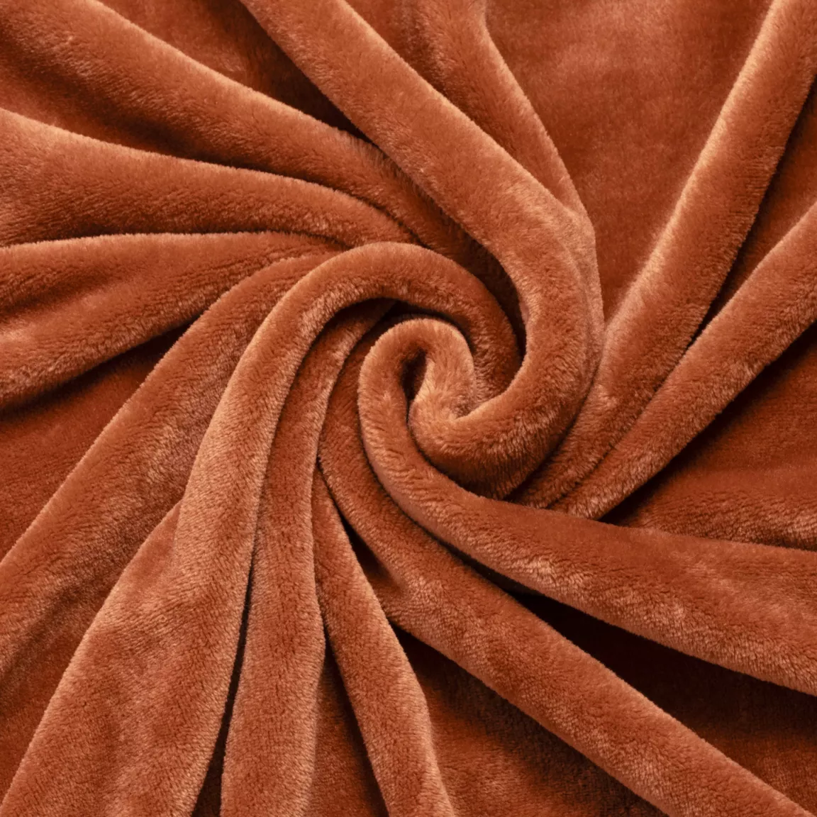 Plaid doux flanelle (220 x 240 cm) Didou Cuivre