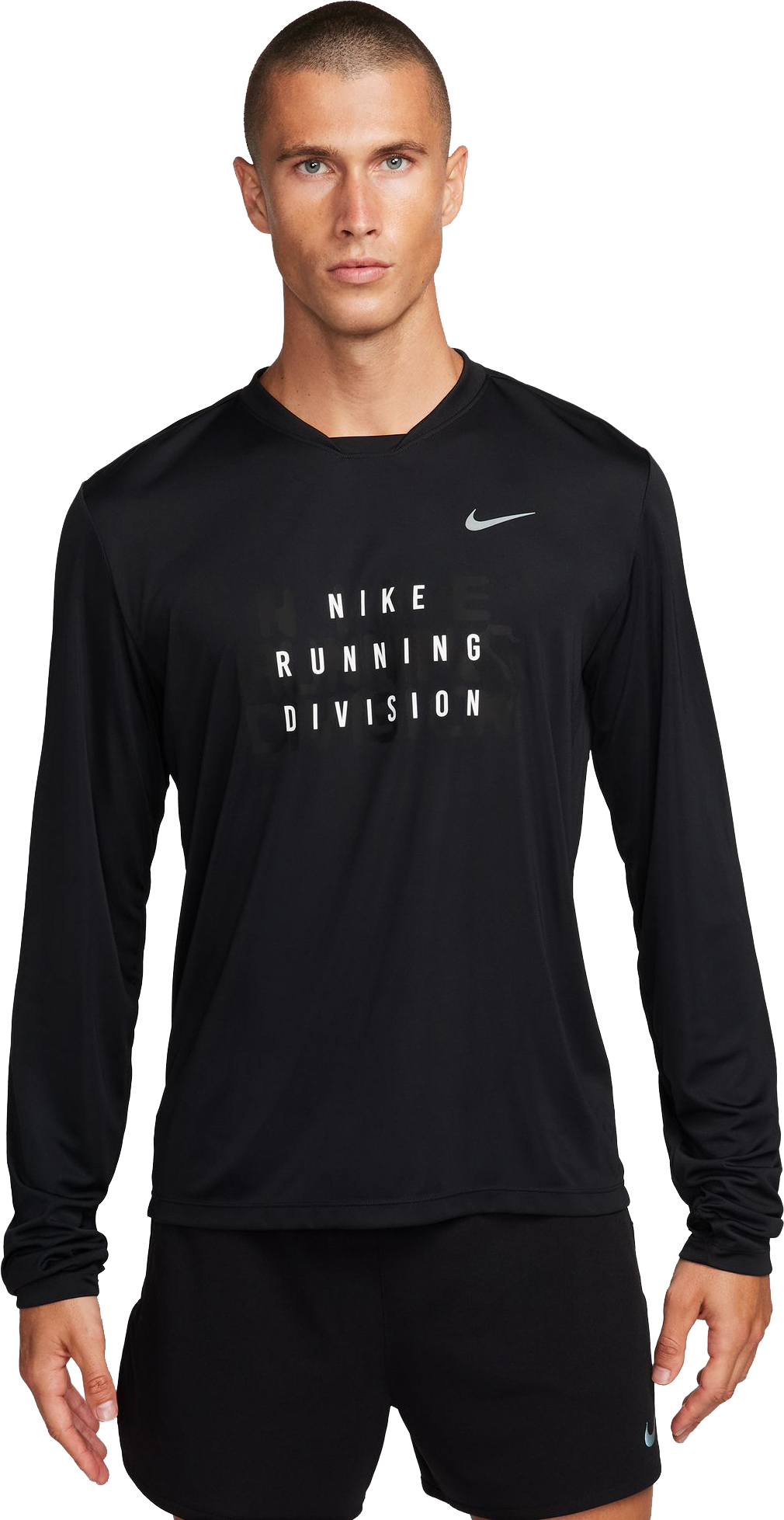 Division Rise Graphic LS Running Top Herre 010/Black/Black Reflective