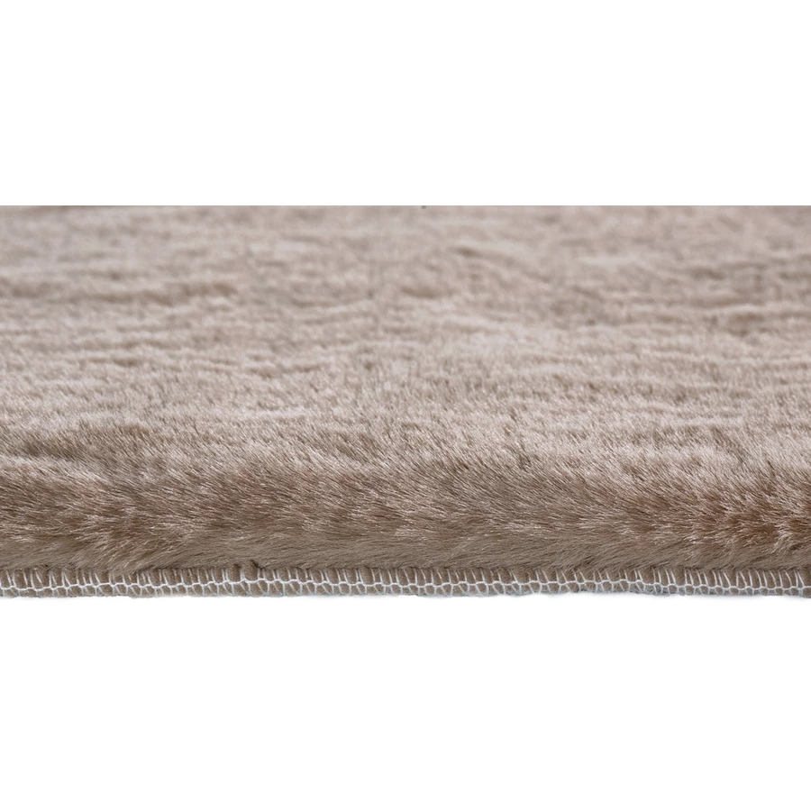HOMCOM Teppich aus flauschigem Hochflor 120 cm lang braun