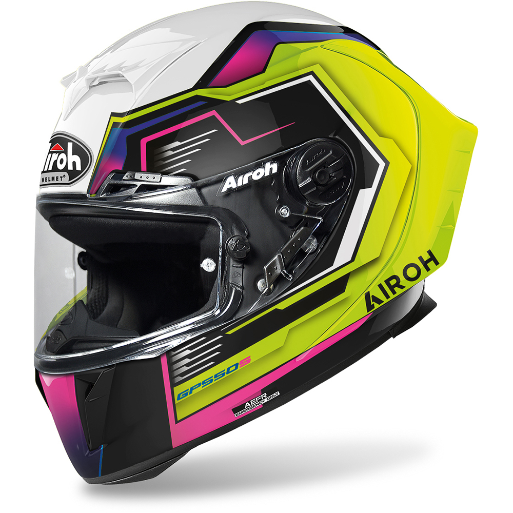 Airoh - Casque GP 550 S Rush Jaune / Blanc / Rose