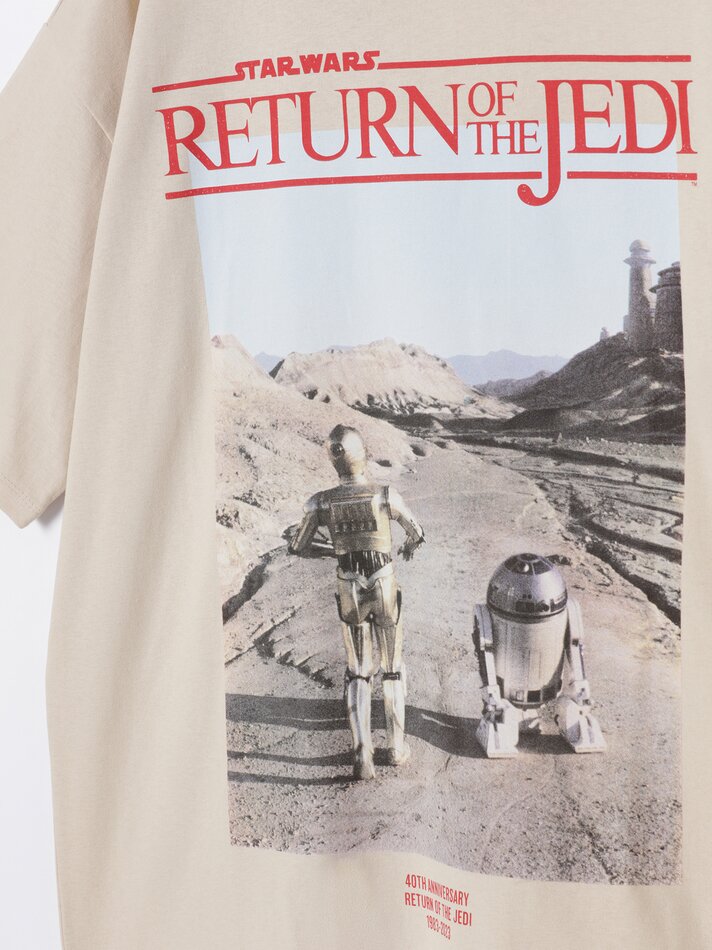 Camiseta maxi estampada de Star Wars ©DS - Cinza Claro