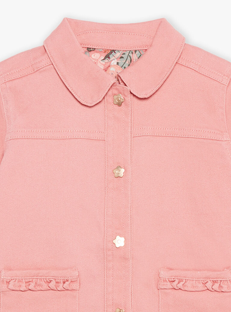 Veste rose en twill