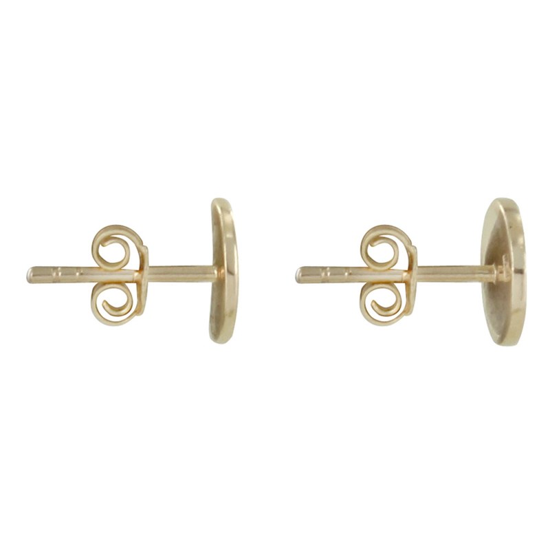 Boucles d'Oreilles Plaqué Or Lune et Croissant de Lune
