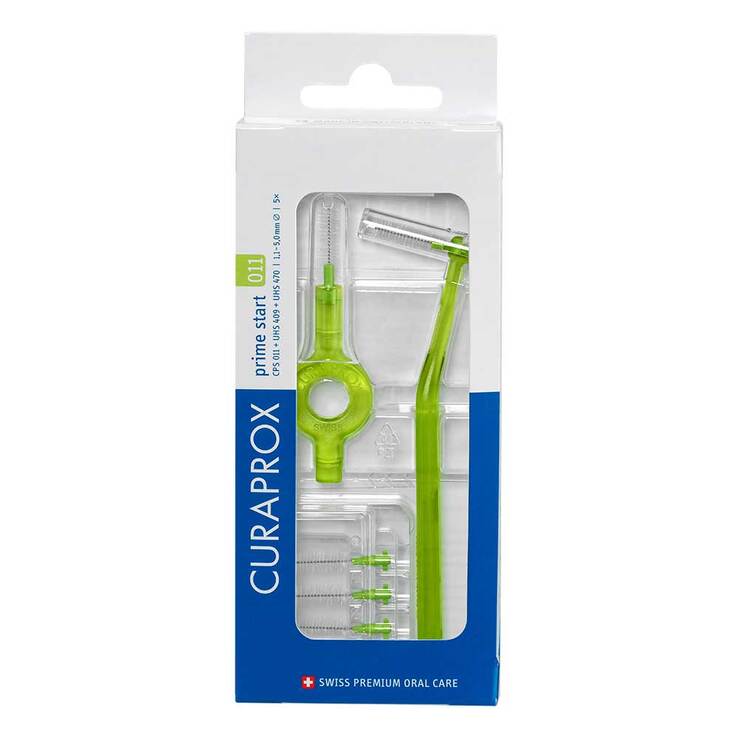 Curaprox Interdental Set Cps 011 mm grün 5 Bürstchen + 2 St Halter, 1 P