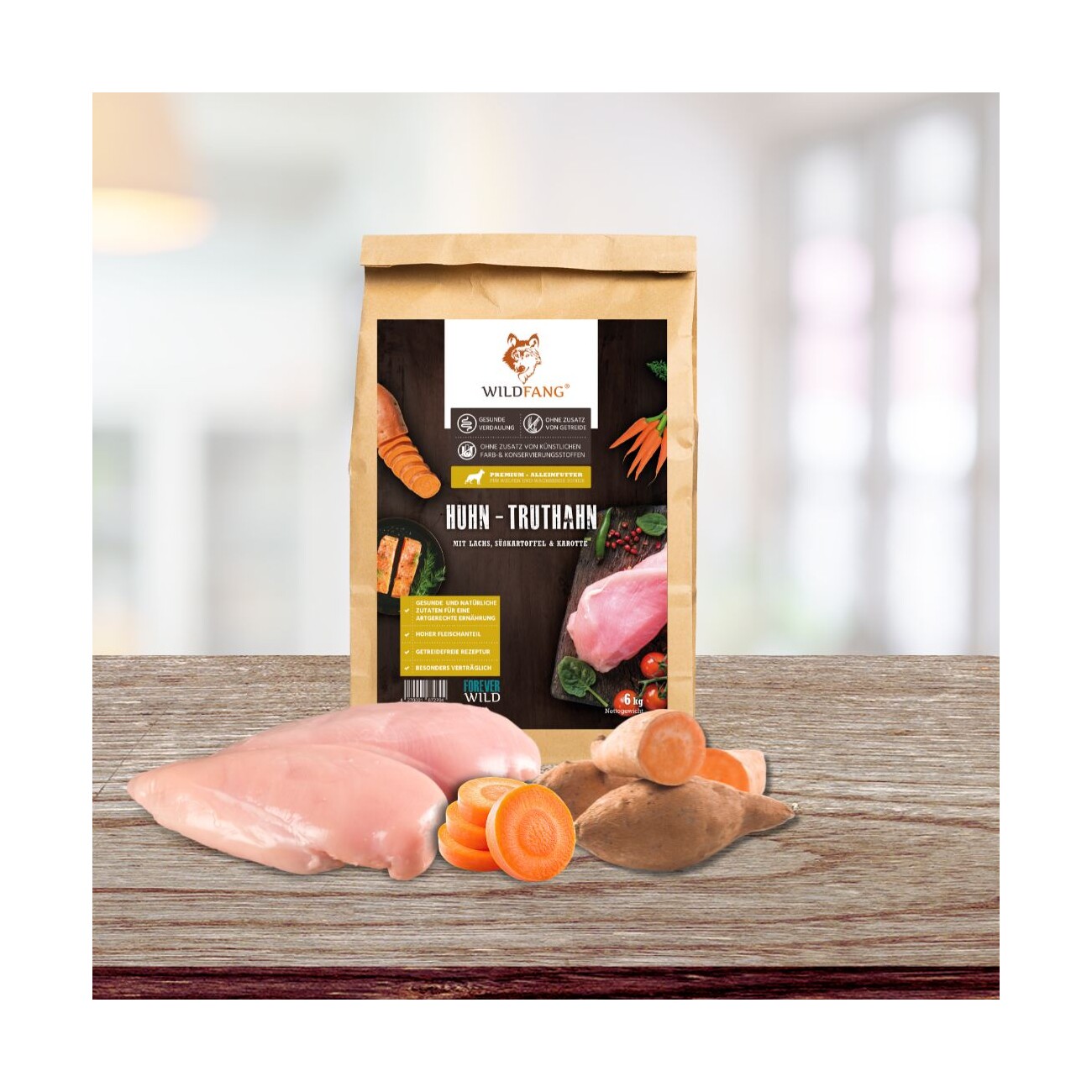Wildfang ® Junior Trockenfutter mit Huhn 2x2 kg