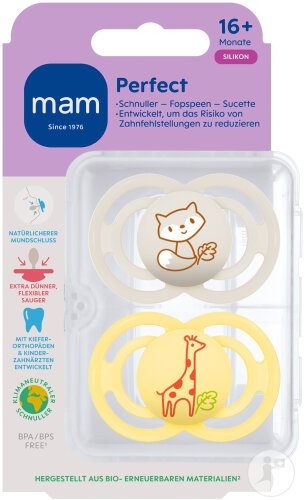 Mam Sucette Perfect Silicone Pure +16 Mois Unisex 2 Pièces