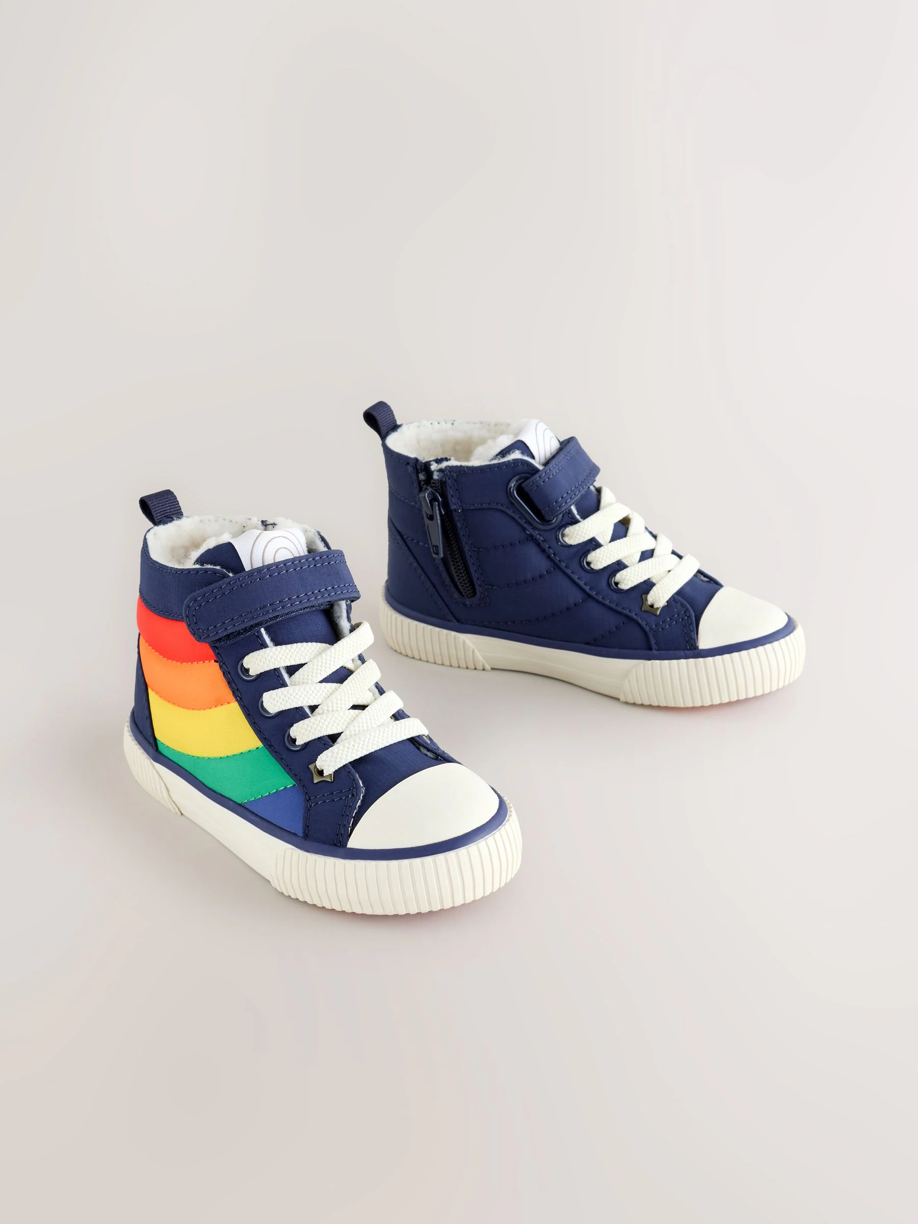 Little Bird by Jools Oliver Borg Lined Padded Hi-Top Trainers