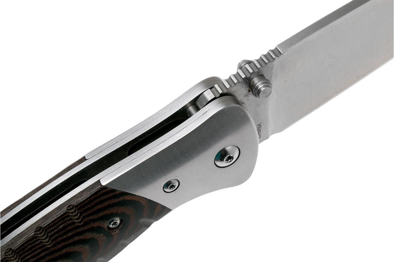 Buck Selkirk micarta zakmes met firesteel, 0836BRS-B