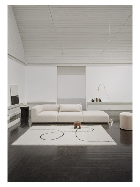 Linie Design Astral Spiral vloerkleed 170x240 zwart