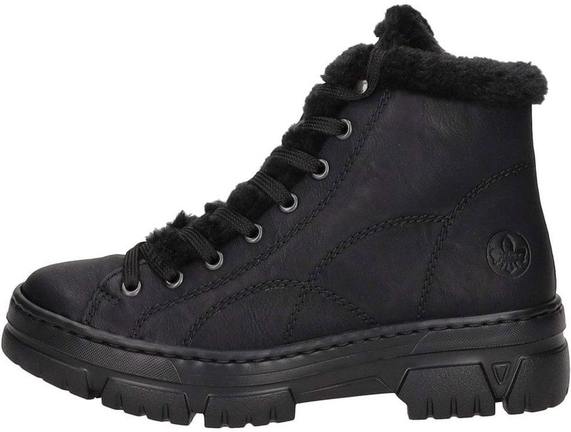 Rieker - Gesloten Enkelboots - Zwart - Leer