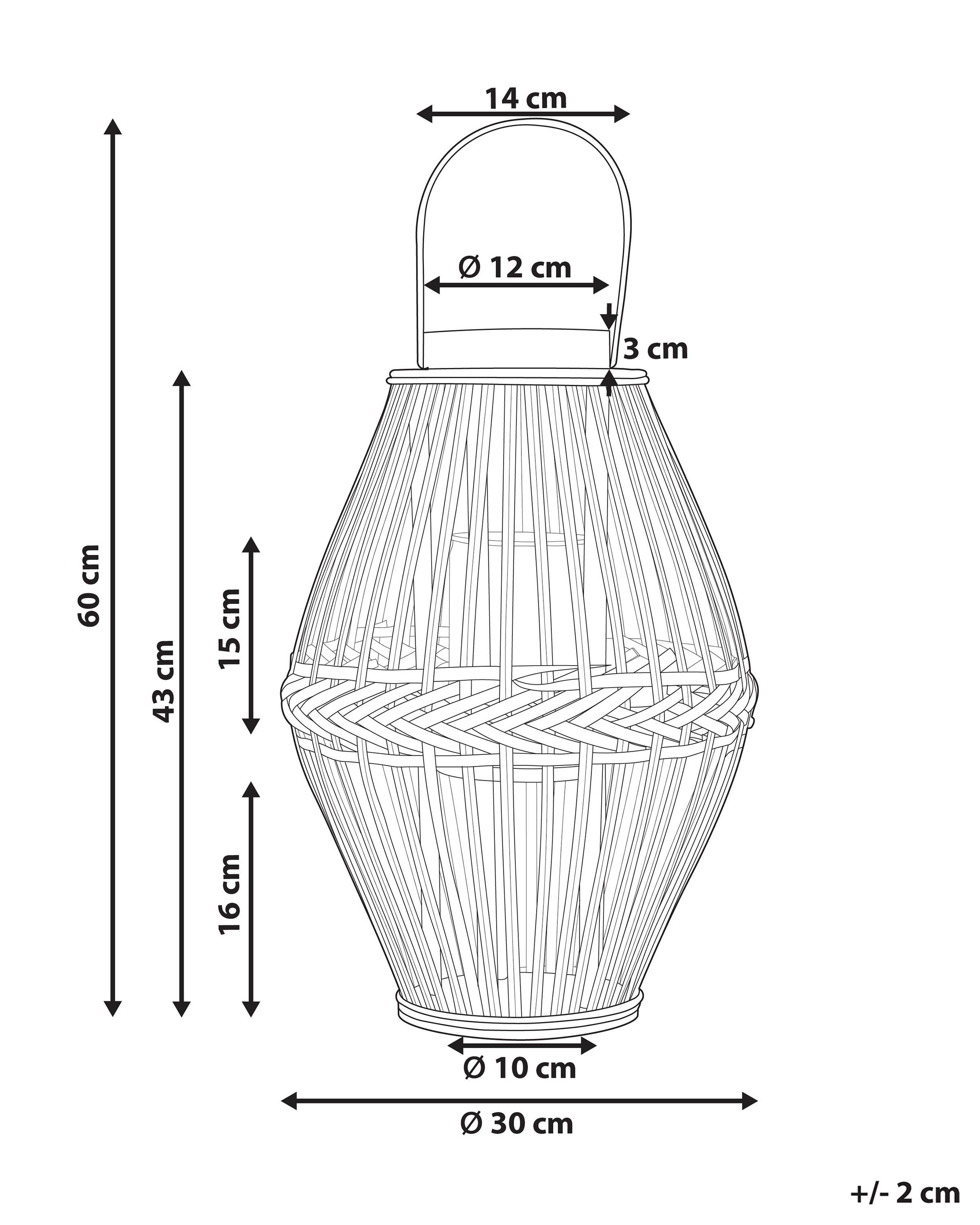 Lantaarn PANAT Bamboehout 43 cm Donkerbruin