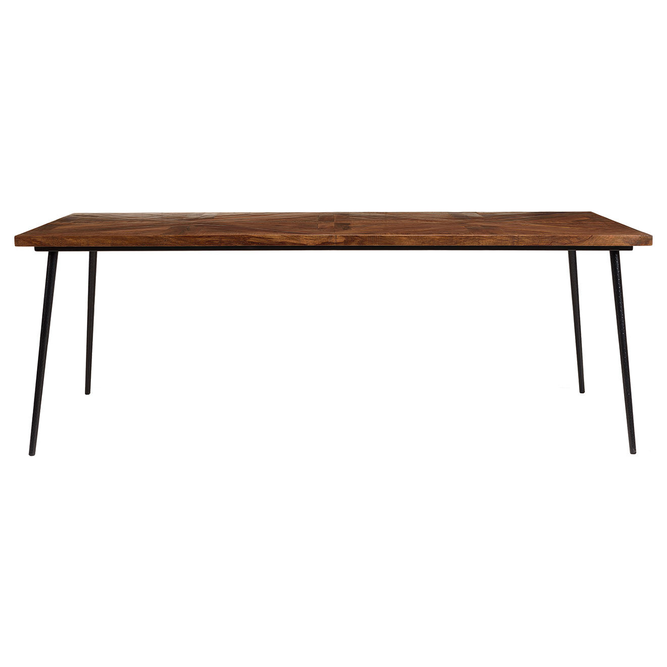 Macabane Table à manger rectangulaire bois recyclé Kiara bois - 220x100x78 cm