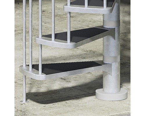 Pertura Sania Trimax wenteltrap Ø 155 cm grijs 11 treden 12 stootborden