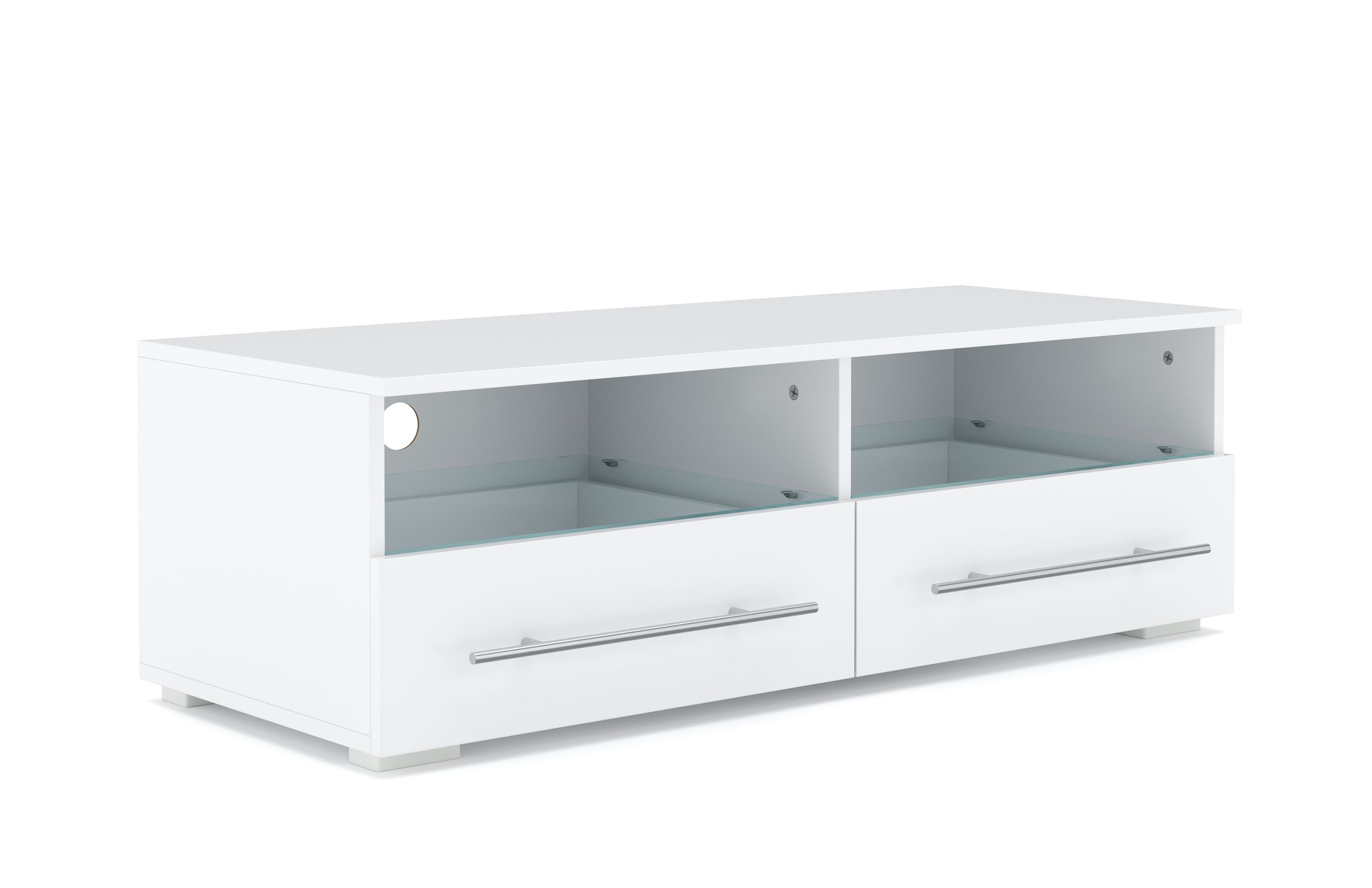 TV Möbel LED CLOONEY weiss