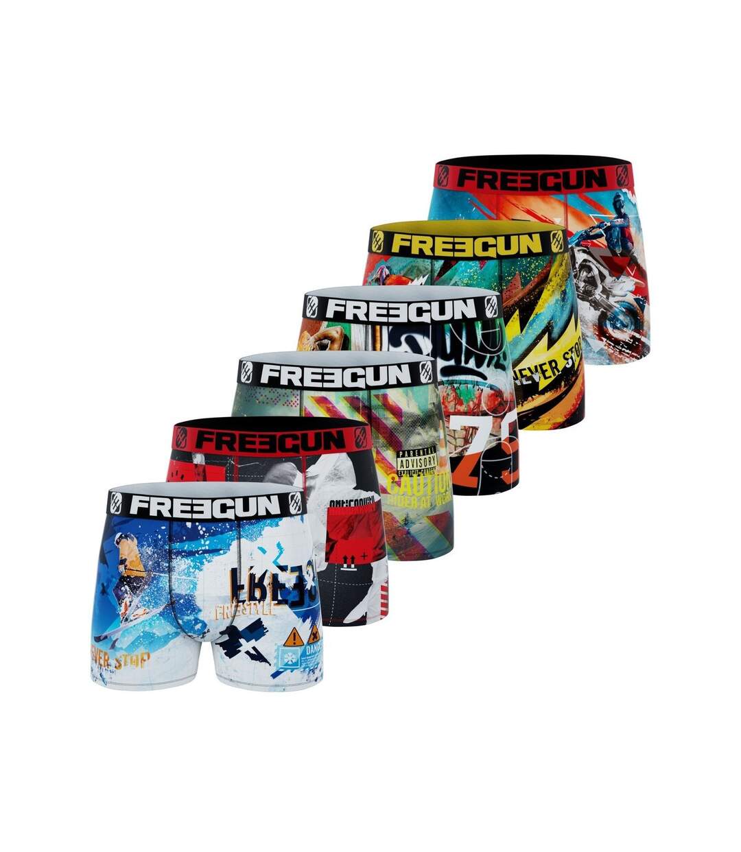 Boxer Homme Sport, Caleçon Homme, Confortable et Stretch (Lot de 6)