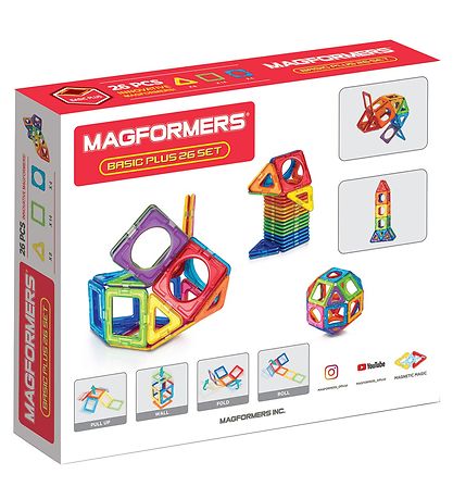 Magformers Magnetspielzeug - Basic Plus - 26 Teile