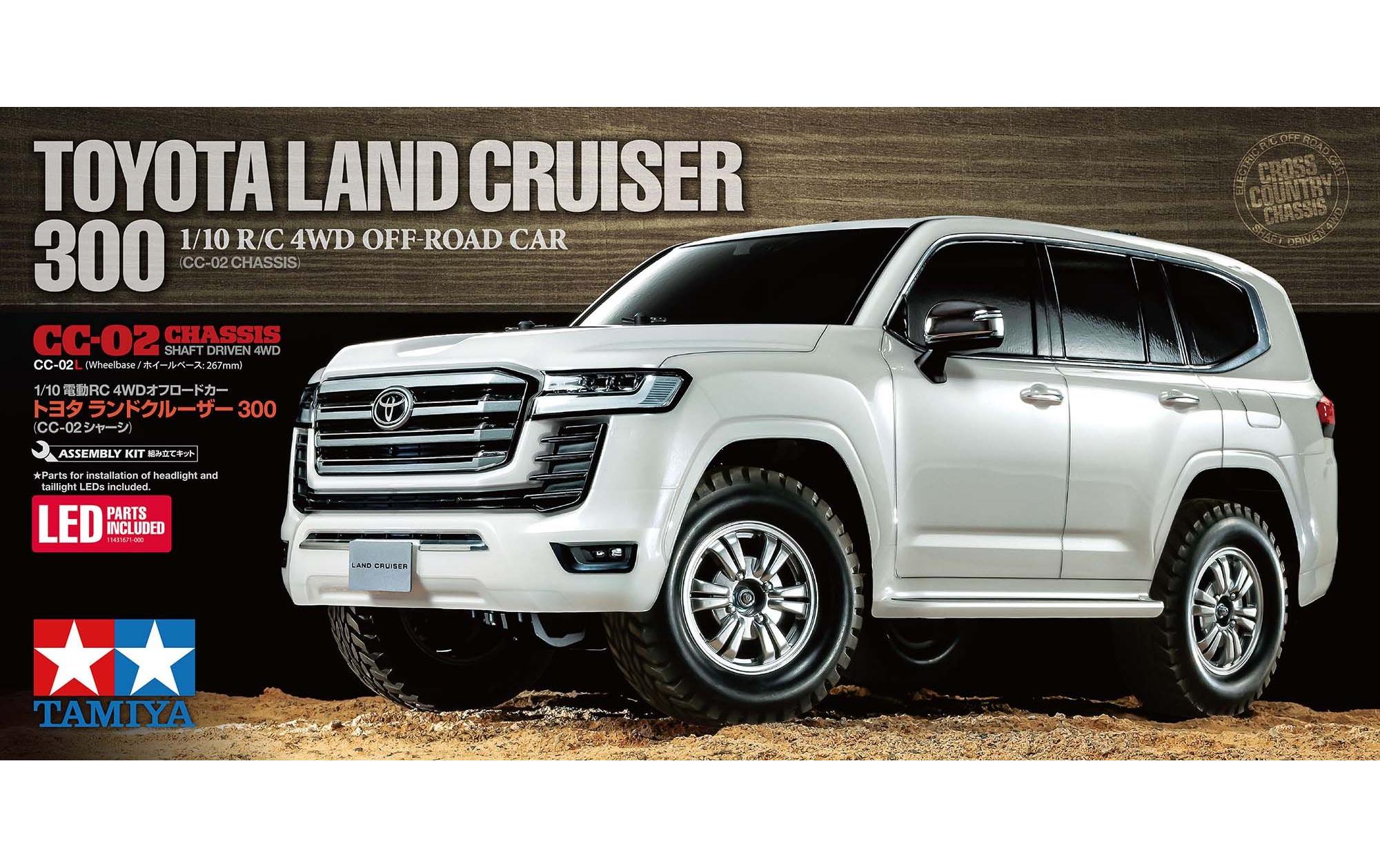 Scaler Toyota Land Cruiser 300, CC-02, Bausatz, 1:10<br>Toyota Land Cruiser Off-Road Modell im Massstab 1:10