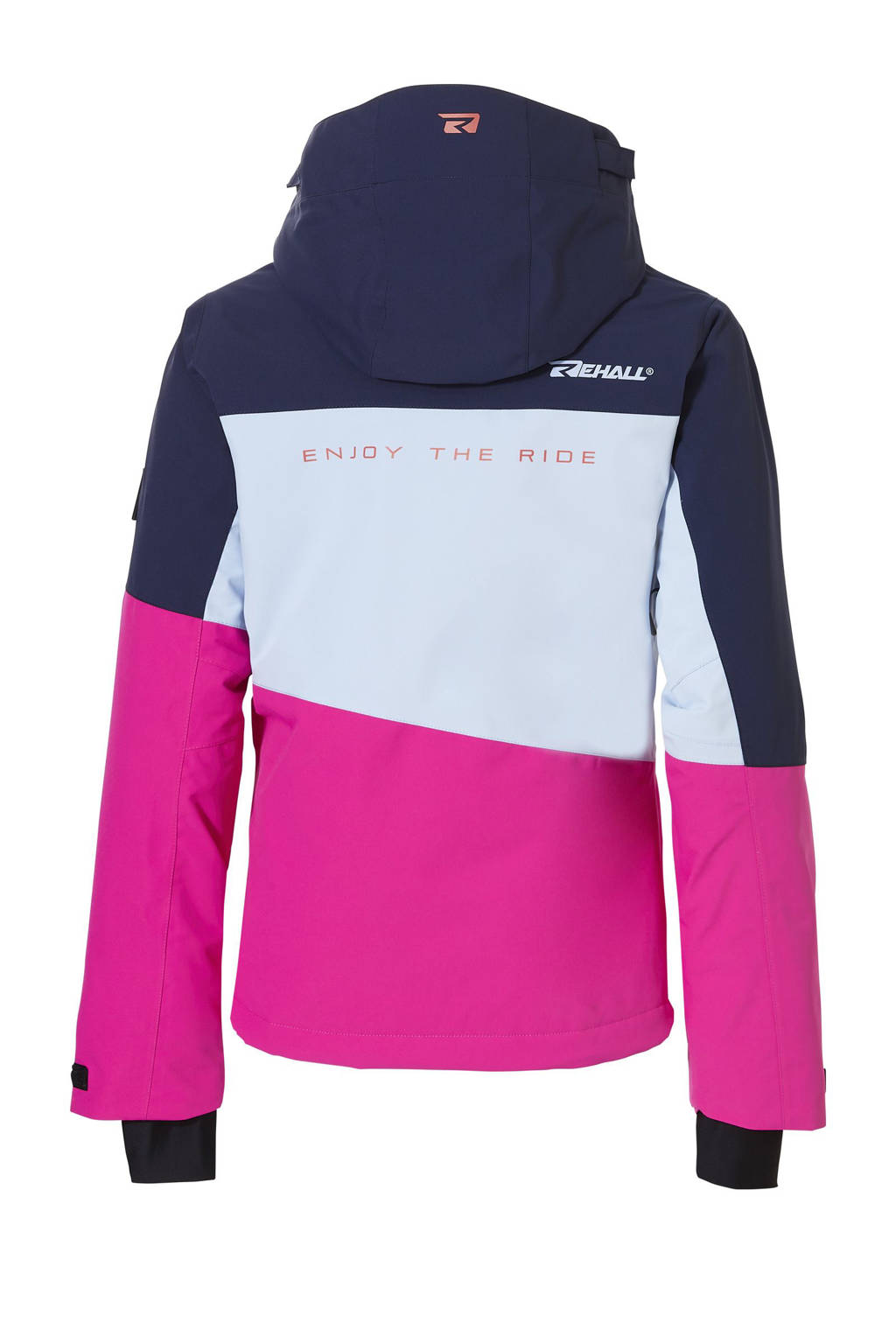 Rehall ski-jack Liv Jr blauw/wit/fuchsia