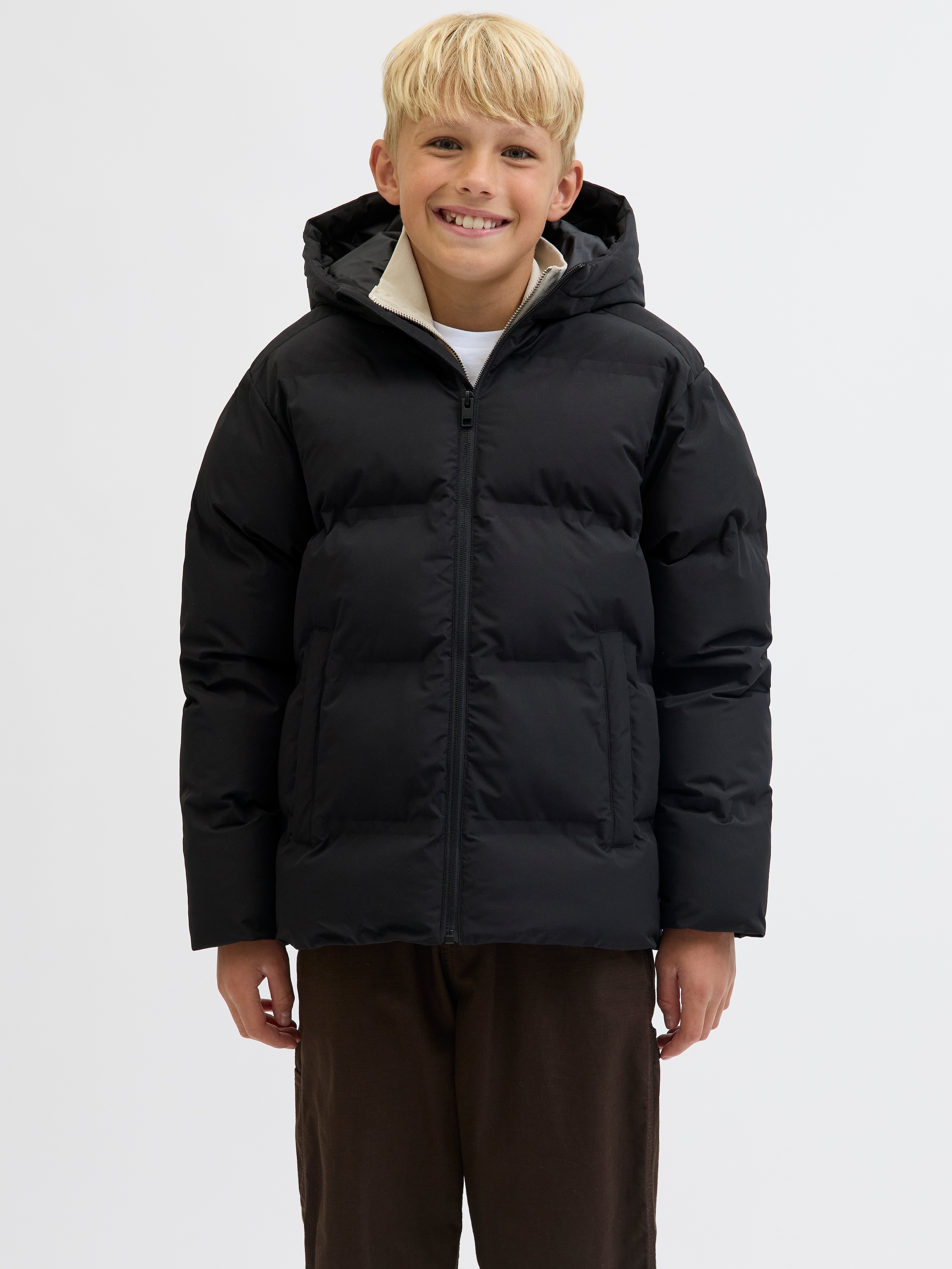 Jack & Jones Junior Steppjacke »JJESOHO PUFFER HOOD SN JNR« mit Kapuze
