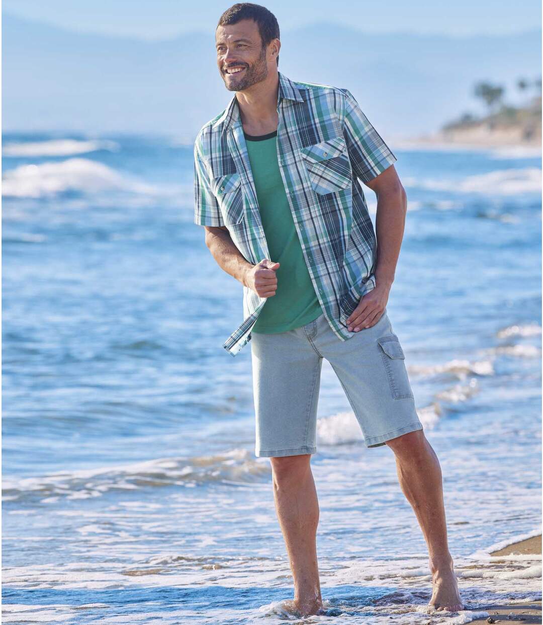 Bermuda Cargo en Jean Stretch Confort