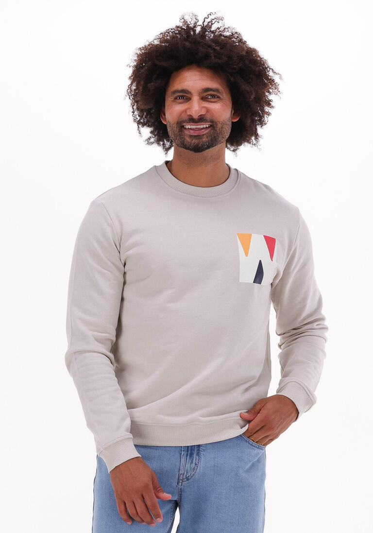 WOODBIRD beige woodbird sweater jacs box crew