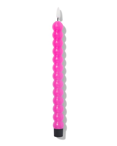 Bougie LED billes rose
