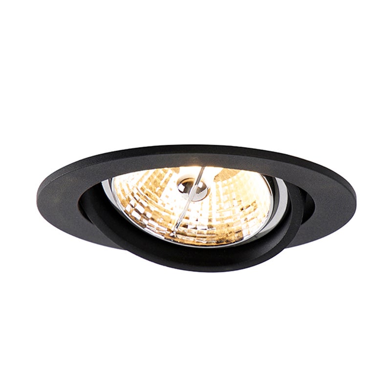 Moderne inbouwspot, zwart, draaibaar, AR70 - Cisco