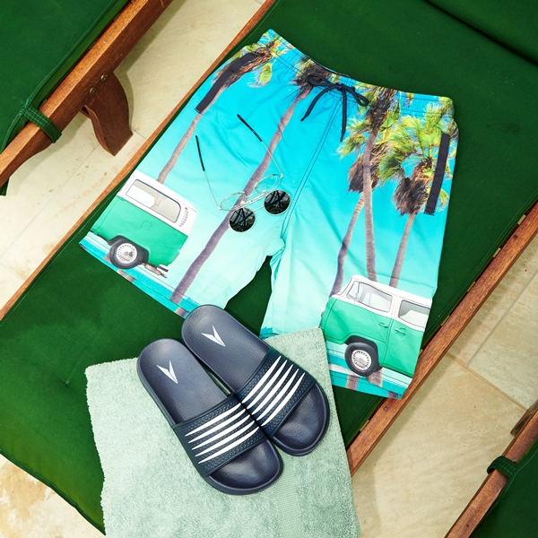 Osaga heren zwemshort met tropische print