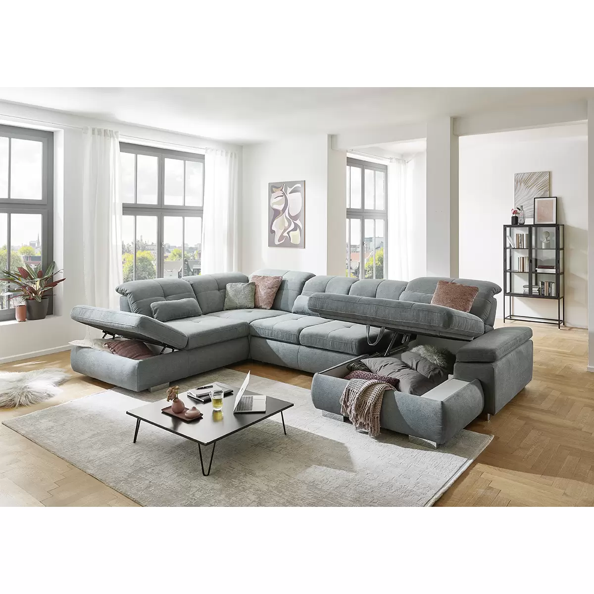 Wohnlandschaft Arbaz Grau