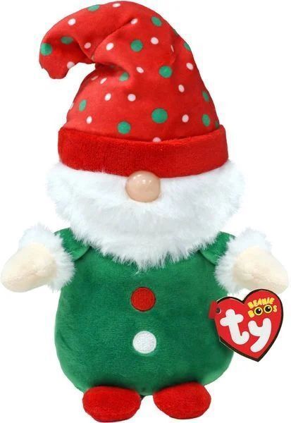 TY Beanie Boo regular 15 cm Gnolan Gnome Green Xmas 2023
