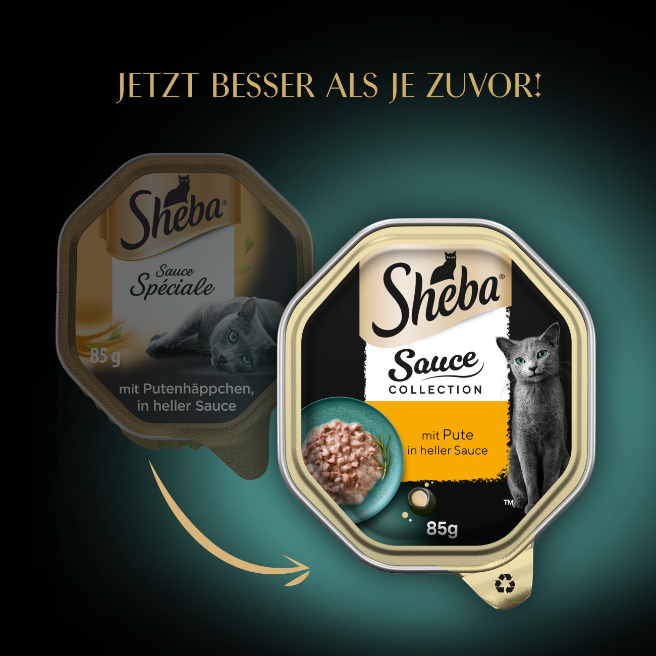 Sheba Sauce Collection 22 x 85 g Pute, in heller Sauce