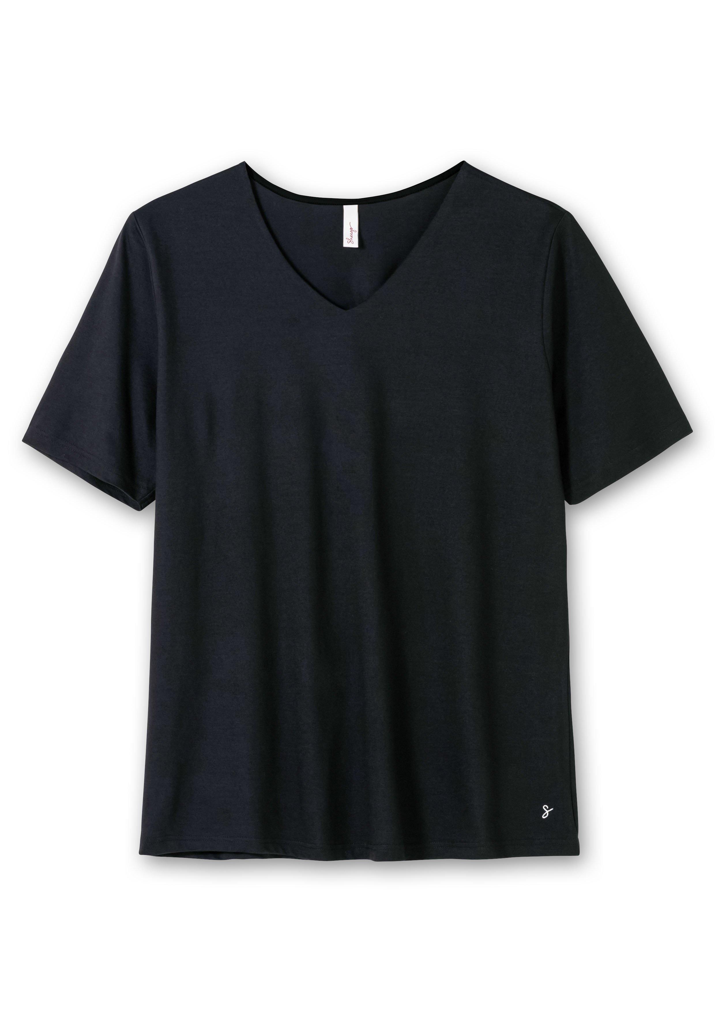 T-Shirt mit doppellagigem Vorderteil