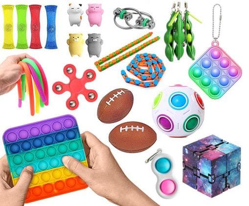 Ny PRO 26 st. Fidget Pop it Toys Set-pakke for barn og voksne
