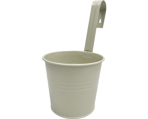 Metalen bloempot 17 x 17 x 32 cm grijs