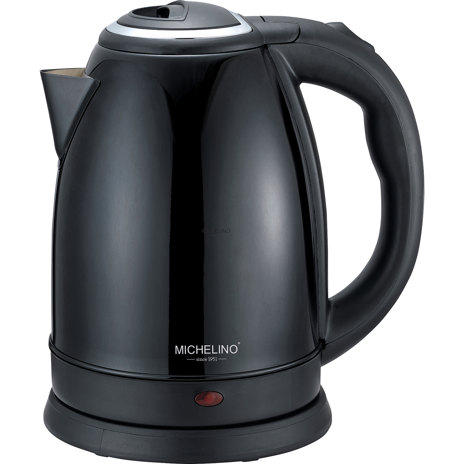 Michelino Wasserkocher Edelstahl schwarz