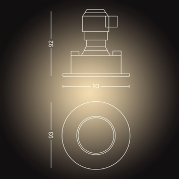 Philips Hue badkamerinbouwspot Adore chroom - warm tot koelwit licht  4.2W - 1 spot