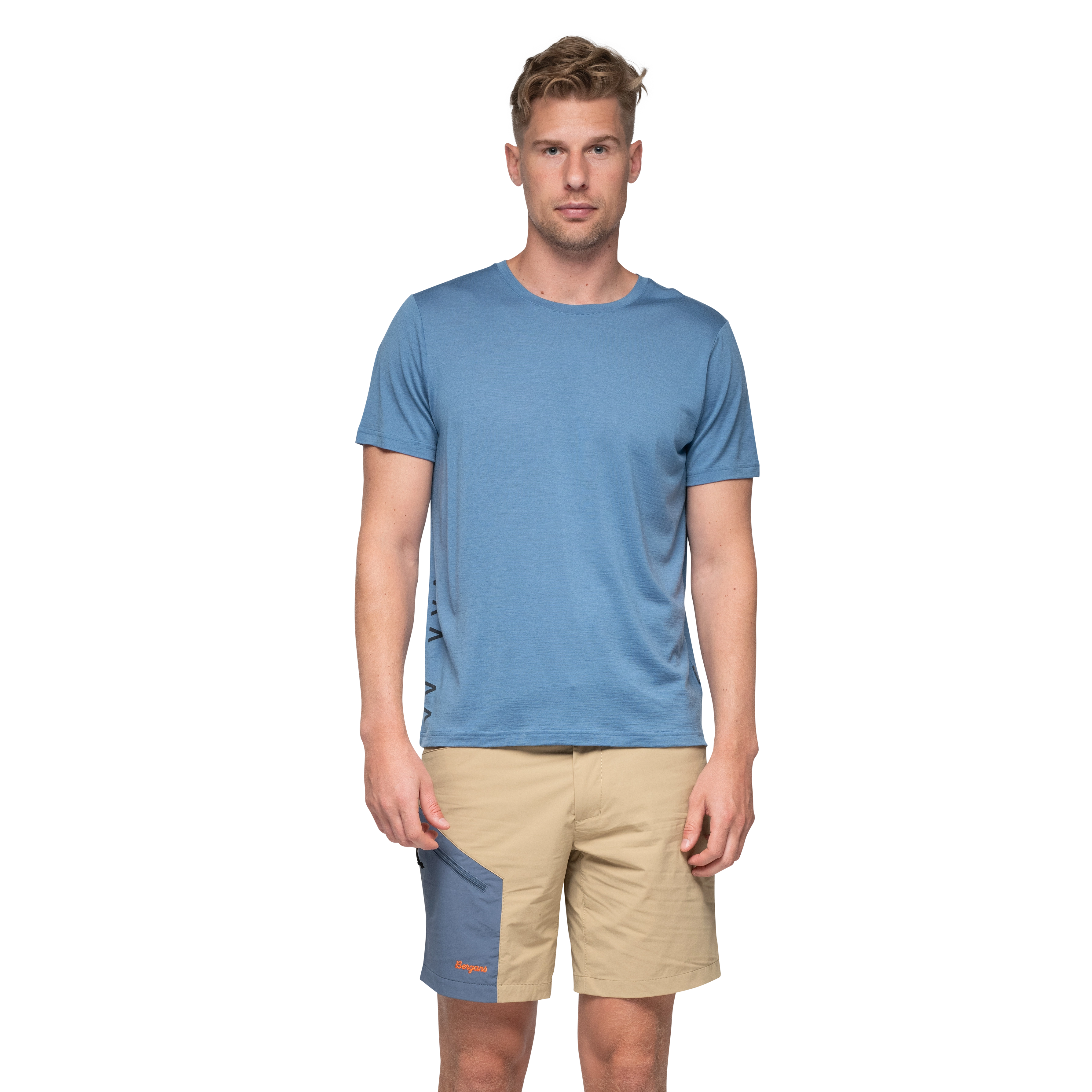 Vaagaa Adventure Merino Tee Men Blue Moon