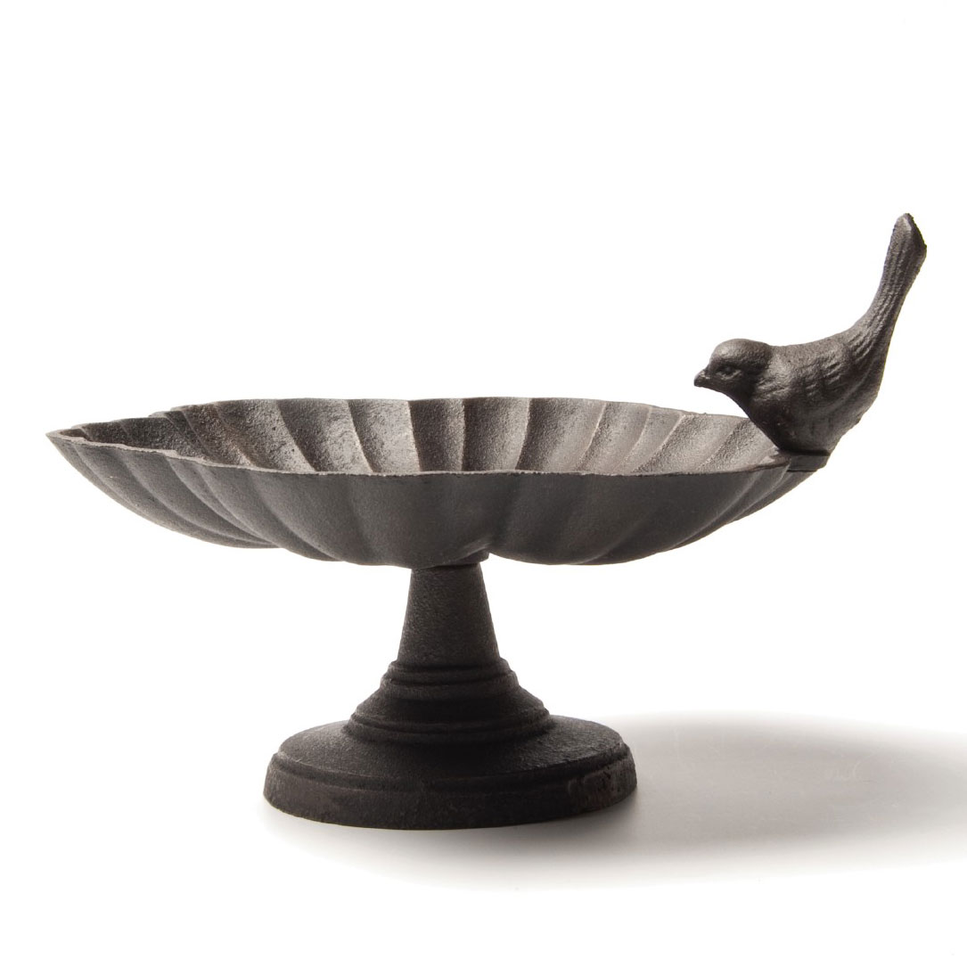 Vogeltränke mit Standfuß, antik-braun, Ø 25 cm, H 12 cm günstig bestellen