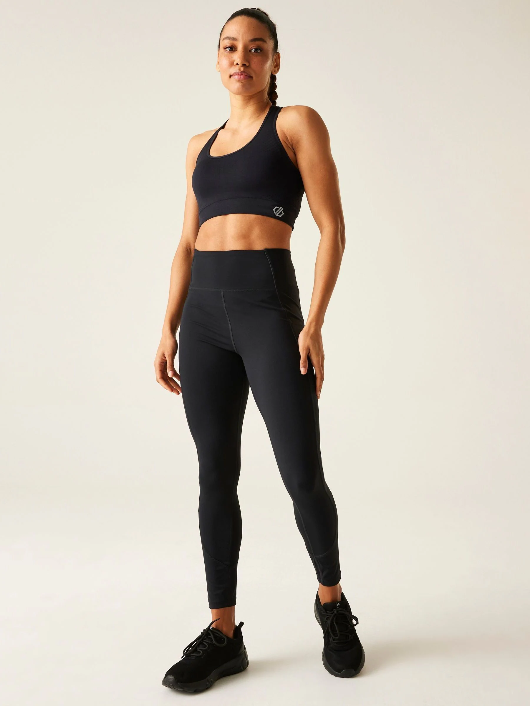 Zwart - Dare 2b Don't Sweat It II sportbeha voor dames