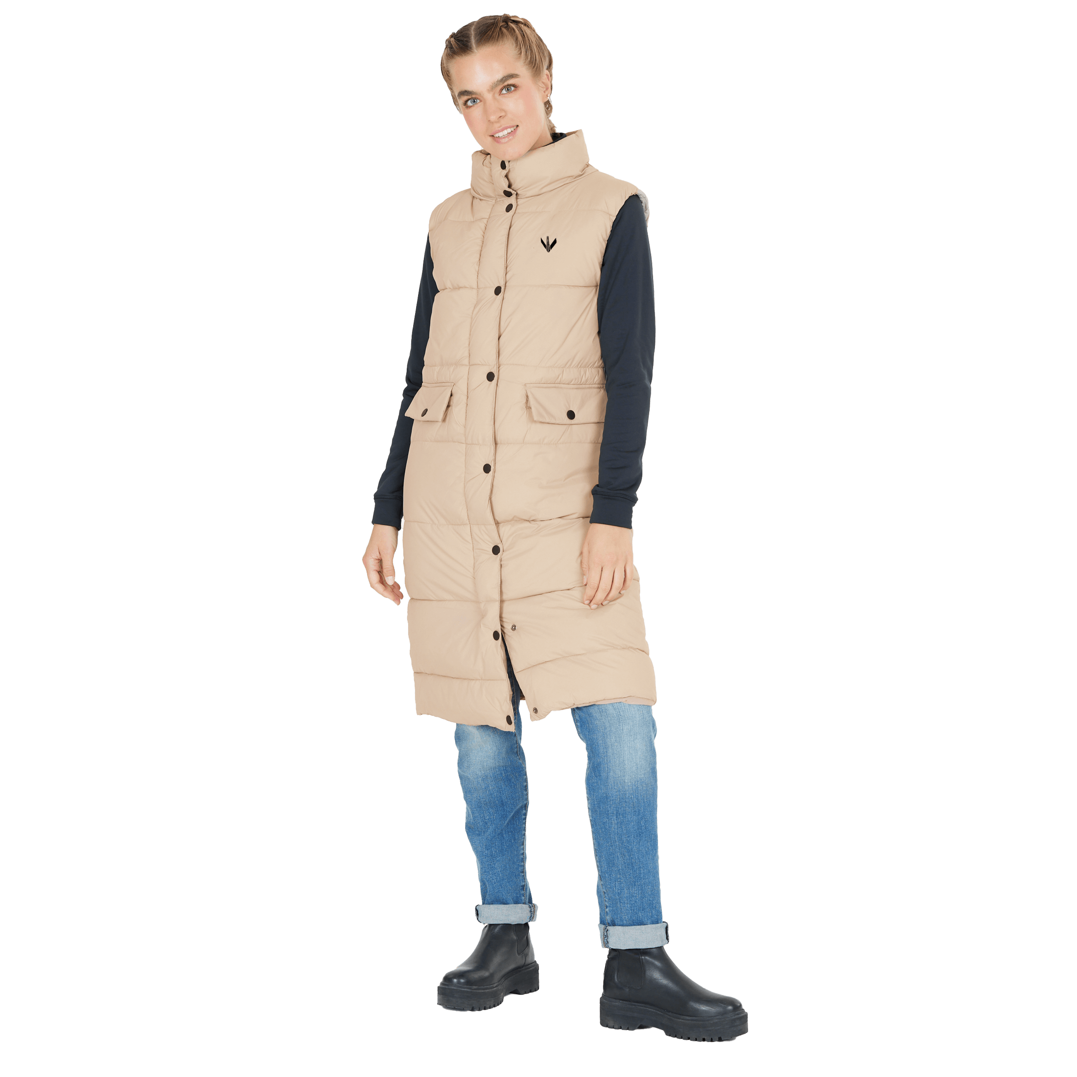 Vertical Amaretton W Long Puffer Vest - Jakke