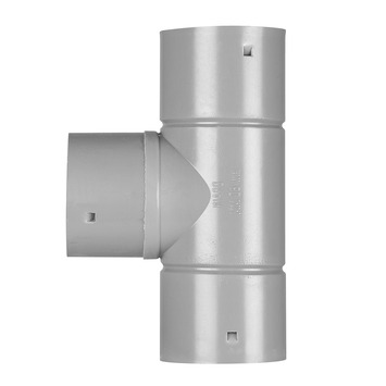 Martens T-stuk PVC grijs t.b.v. drainagebuis 80x80x80 mm
