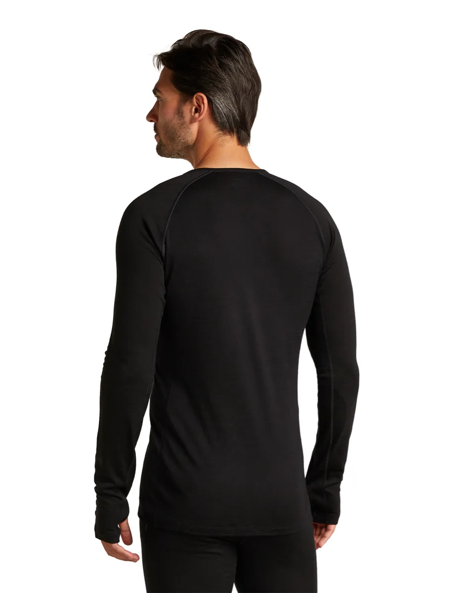 Icebreaker M Mer 200 Zoneknit Ls Crewe Black