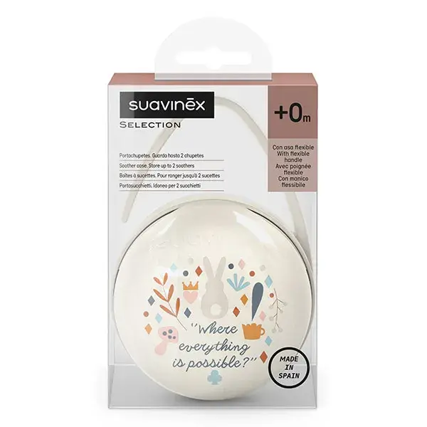 Suavinex, Wonderland, Porta-chupetas Duo - Wonderland Marfim